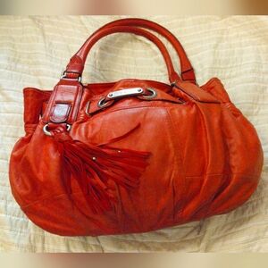 Brick Red Leather Tassel Juicy Couture Purse